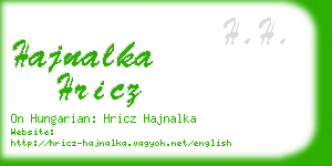 hajnalka hricz business card